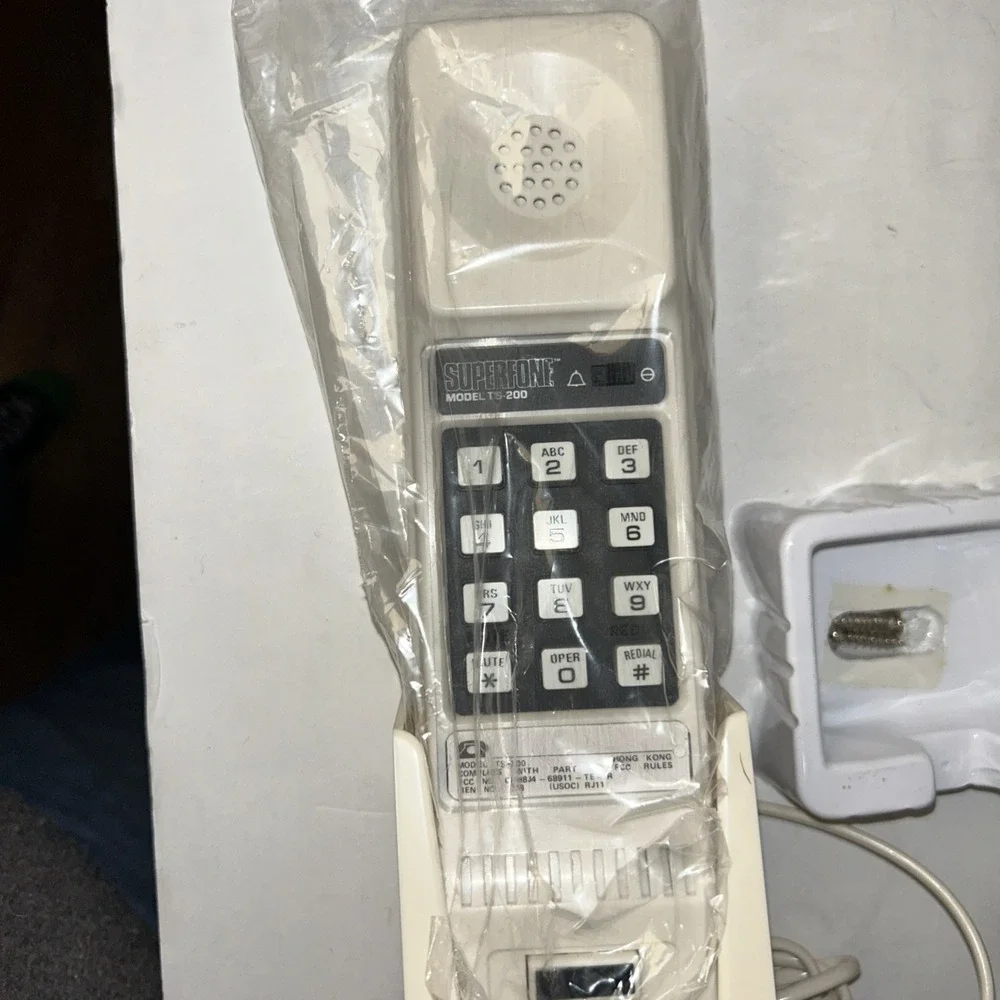 Vintage 1980's One Touch Phone/ With Wall Holster Included Superfone Corded‎